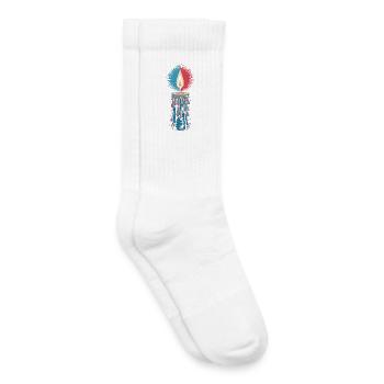 Faith Light Candle Retro Spirit Design - Chaussettes de tennis bio enfant - blanc - Droite