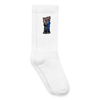 Delmenhorst ist schöner ohne Hass und Hetze 2 - Kinder Tennissocken - Weiß - Rechts