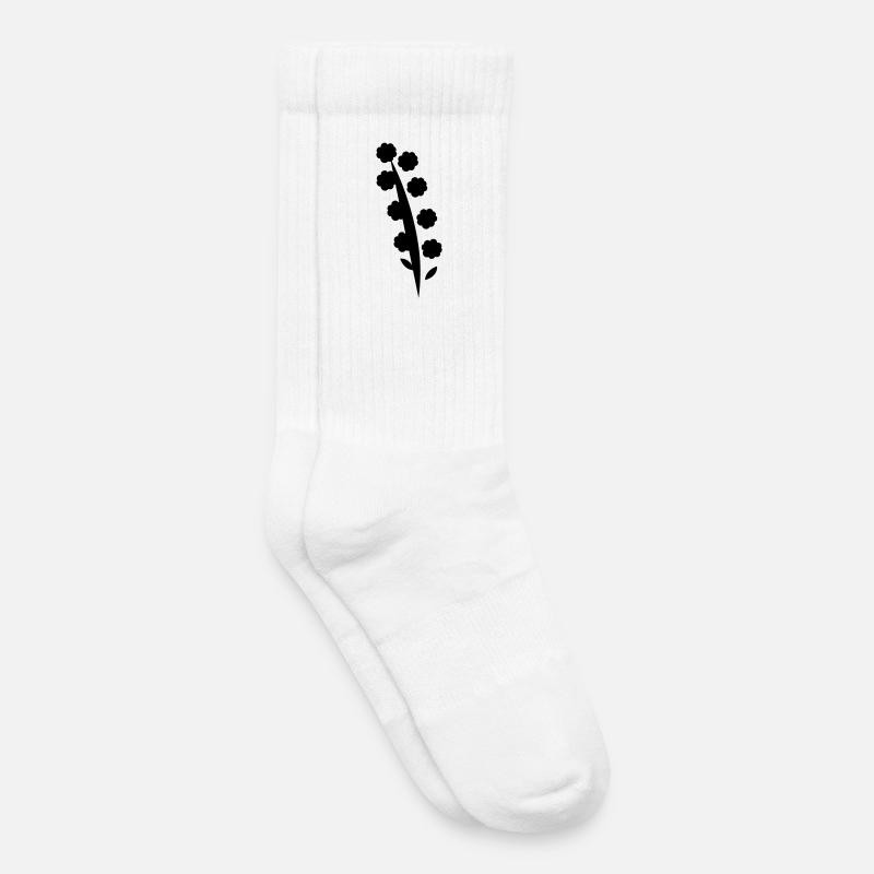 Flower - Kids Tennis Socks - white