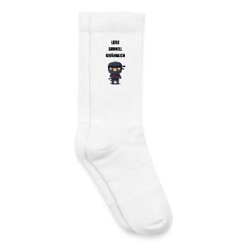 Leise Schnell Gefährlich Ninja - Kinder Tennissocken - Weiß - Rechts