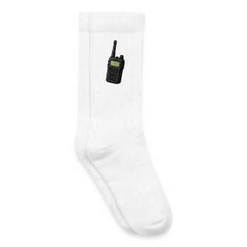 Retro Funkgerät Motiv - Kinder Tennissocken - Weiß - Rechts