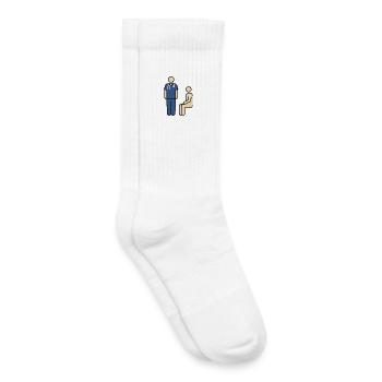 Doctor & Patient | Medical & Nursing Pictogram - Kids Tennis Socks - white - Right