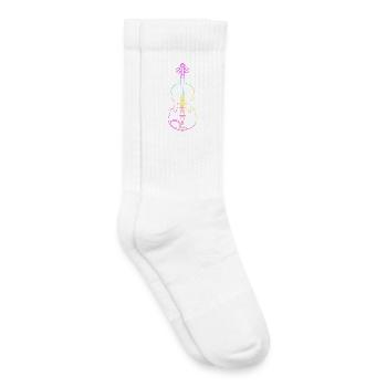 Violine Strichzeichnung - Kinder Tennissocken - Weiß - Rechts