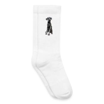 Contraste de motif de chiot dalmatien - Chaussettes de tennis bio enfant - blanc - Droite