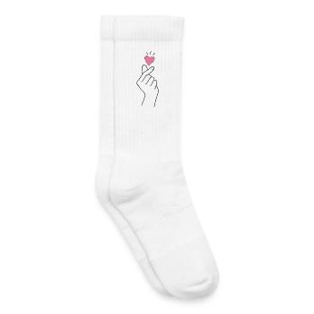 K-Pop Finger Heart - Kinder Tennissocken - Weiß - Rechts