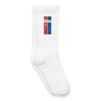 Rally Team in EN, IT, ES und klassischen Stripes - Kinder Tennissocken - Weiß - Rechts
