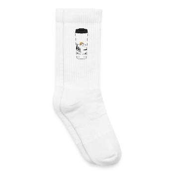 Coffee Mug Sunrise - Kids Tennis Socks - white - Right