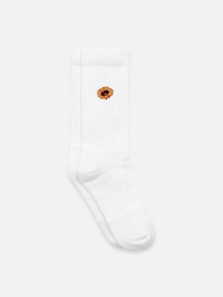 Galactic Donut with Cosmic Core Opening - Kids Tennis Socks - white