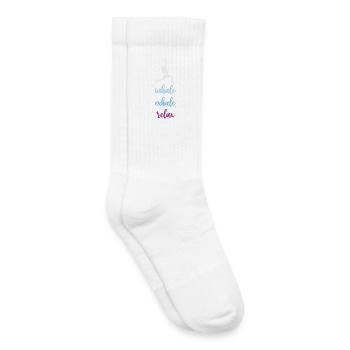 Yoga - Einatmen. Ausatmen. Entspannen. - Kinder Tennissocken - Weiß - Rechts