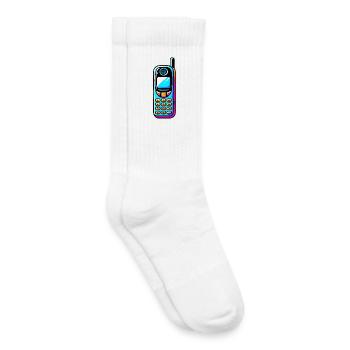 Mobile des 90s - Nous avions Snake, pas d’apps - Chaussettes de tennis bio enfant - blanc - Droite