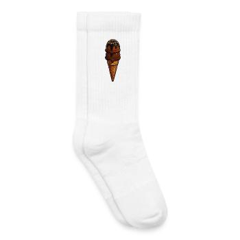 Schoko Eistütenzauber - Kinder Tennissocken - Weiß - Rechts
