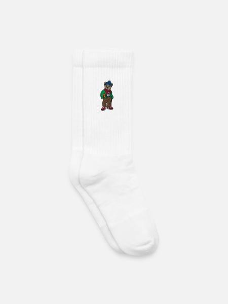 Teddybär 7 - Kinder Tennissocken - Weiß