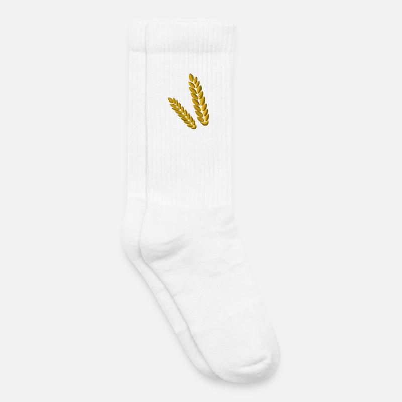 Getreide bestickt - Kinder Tennissocken - Weiß