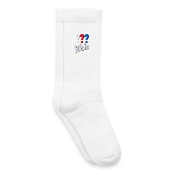 Die Drei ??? Kids Logo als Stick - Kinder Tennissocken - Weiß - Rechts