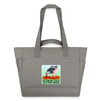 LUSTIGE SPRÜCHE - ABTAUCHEN VOGELSTRAUß - Wasserabweisende Padded Bag - Grau - Vorne