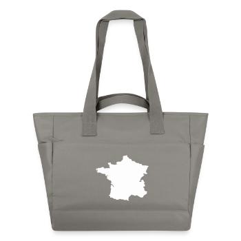 French Map Silhouette - Water-Repellent Padded Bag - grey - Front