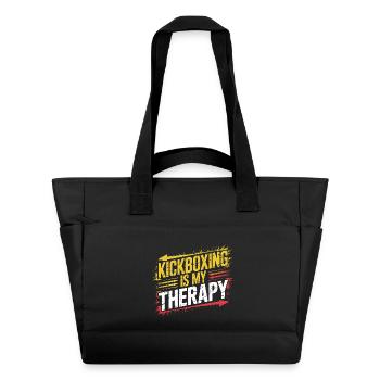 Kickboxing is my therapy - Water-Repellent Padded Bag - black - Front