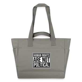 Human Rights Are Not Political Menschenrechte Logo - Water-Repellent Padded Bag - grey - Front