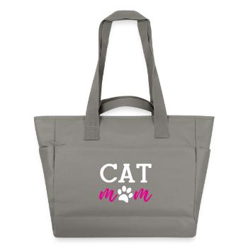 Cat Mom - Wasserabweisende Padded Bag - Grau - Vorne