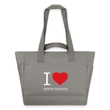 I LOVE SOUTH DAKOTA - Water-Repellent Padded Bag - grey - Front