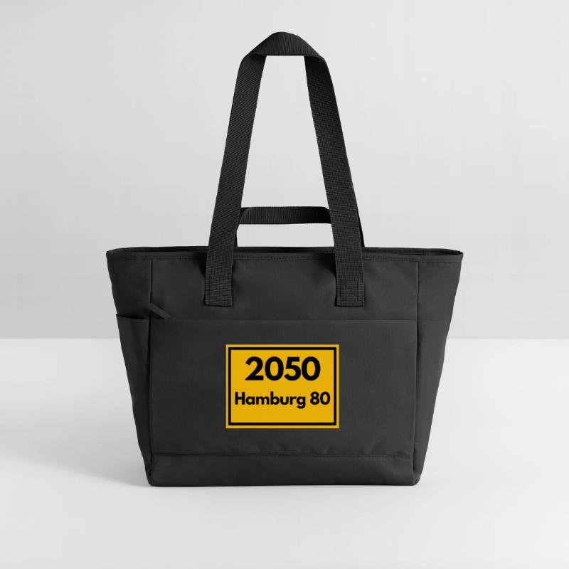 OLD POSTCODE POSTCODE RETRO 2050 HAMBURG 80 - ELBE Water-Repellent Padded Bag
