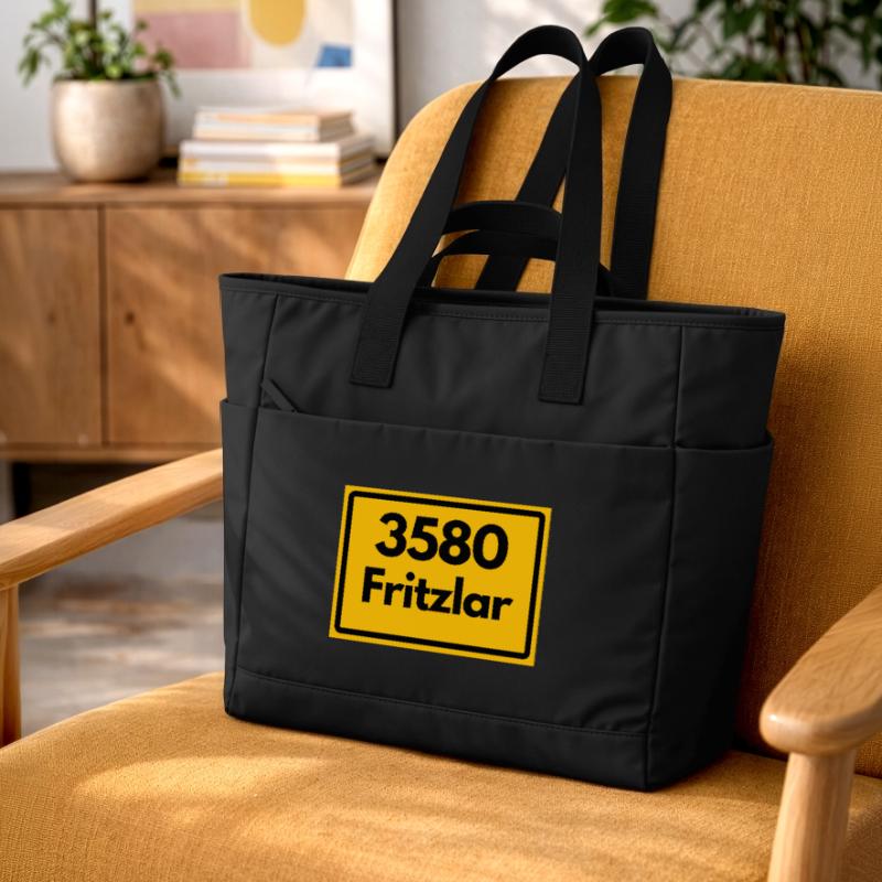 OLD POSTCODE POSTCODE RETRO 3580 FRITZLAR DOMFACH Water-Repellent Padded Bag