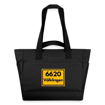ALTE POSTLEITZAHL PLZ RETRO 6620 VÖLKLINGEN HEIMAT - Wasserabweisende Padded Bag - Schwarz - Vorne