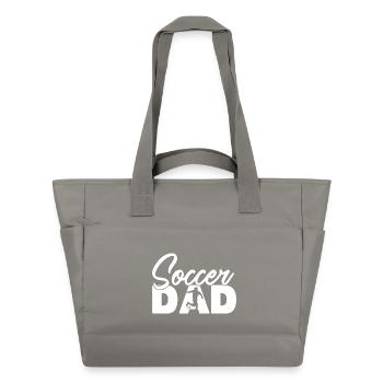 Père Football Père Silhouette Sport Football - Sac matelassé déperlant - gris - Devant