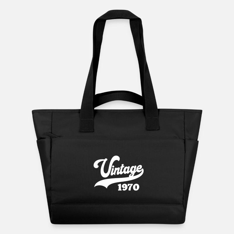 vintage, 1970, anniversaire 52 ans - Sac matelassé déperlant - noir