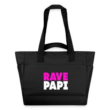 Techno House Electro Festival Hardstyle Rave Papa - Sac matelassé déperlant - noir - Devant