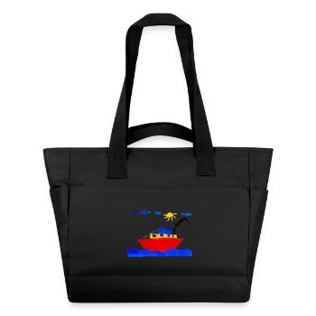 Feriendampfer - Wasserabweisende Padded Bag - Schwarz - Vorne