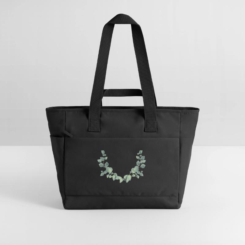 delicate eucalyptus branches as a half wreath Water-Repellent Padded Bag