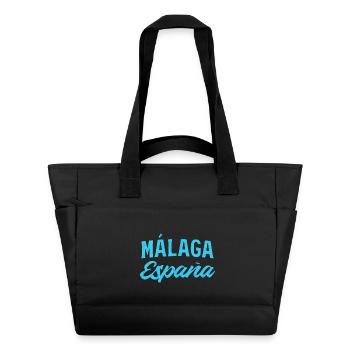 Málaga España Blue Script Design - Water-Repellent Padded Bag - black - Front