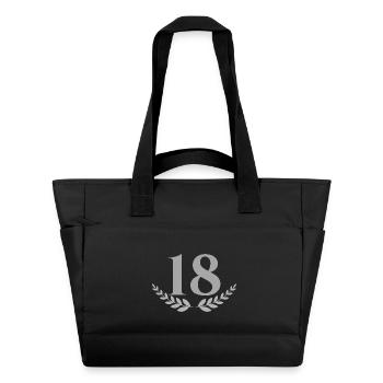 18 - Water-Repellent Padded Bag - black - Front
