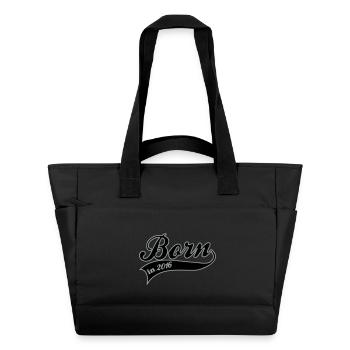 born in 2016 - Water-Repellent Padded Bag - black - Front