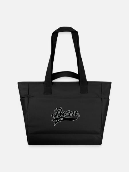 born in 2016 - Water-Repellent Padded Bag - black