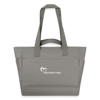 A heart for Norderney - Water-Repellent Padded Bag - grey - Front