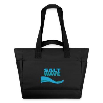 SALT WAVE - Water-Repellent Padded Bag - black - Front