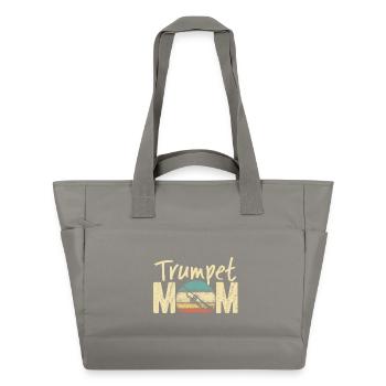 Trompete Mama Retro Vintage Marching Band Design - Wasserabweisende Padded Bag - Grau - Vorne