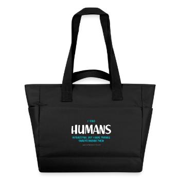 Humans (dark) - Water-Repellent Padded Bag - black - Front