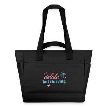Delhu Thriving Script Logo - Wasserabweisende Padded Bag - Schwarz - Vorne