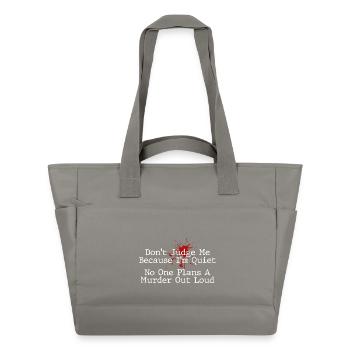 No One Plans Murder Out Loud Funny - Water-Repellent Padded Bag - grey - Front