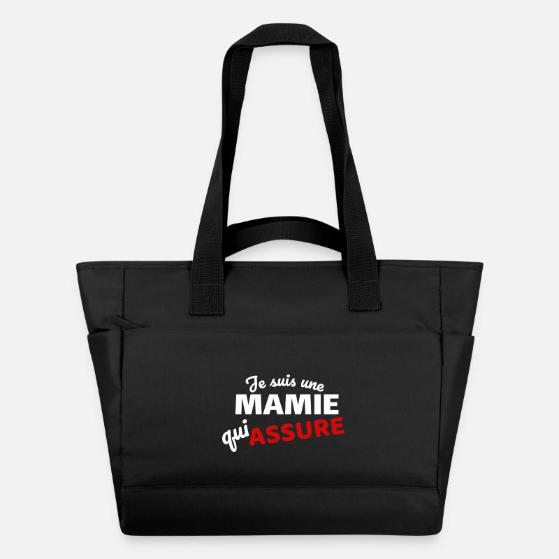 Je suis une MAMIE qui assure - Sac matelassé déperlant - noir
