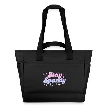 Stay Sparkly / Y2K Design - Wasserabweisende Padded Bag - Schwarz - Vorne