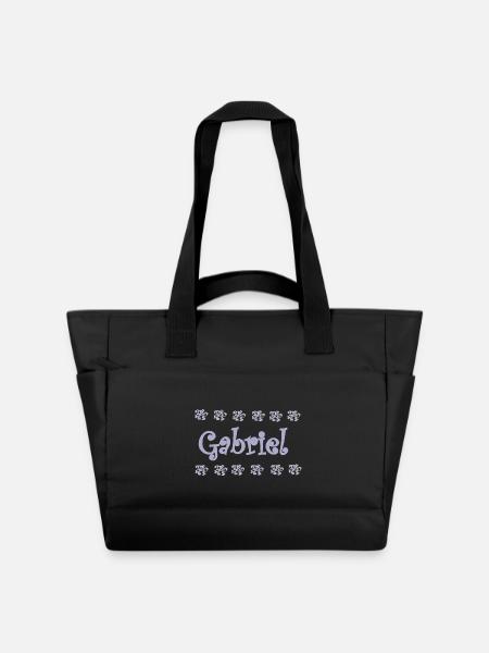 Gabriel Florale Pastellname Deco - Wasserabweisende Padded Bag - Schwarz