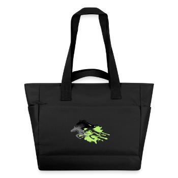 chevaux - étalon - jument - poulain - Sac matelassé déperlant - noir - Devant