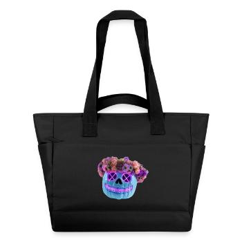 Floraison et malheur - Sac matelassé déperlant - noir - Devant