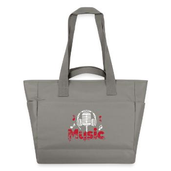 Musik - Mikrofon - Songtext – Sound Design - Wasserabweisende Padded Bag - Grau - Vorne
