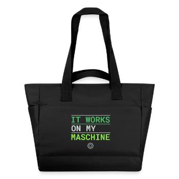 It Works On My Machine - Developer Excuse - Water-Repellent Padded Bag - black - Front