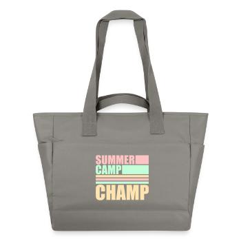 Summer Camp Champ Lustig Kinder Outdoor Abenteuer - Wasserabweisende Padded Bag - Grau - Vorne